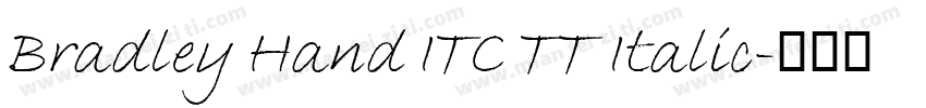 Bradley Hand ITC TT Italic字体转换